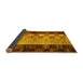 Sideview of Abstract Yellow Modern Rug, abs66yw