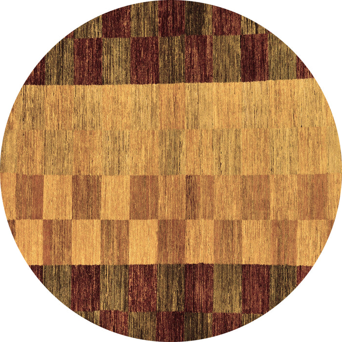 Round Machine Washable Abstract Brown Modern Rug, wshabs66brn