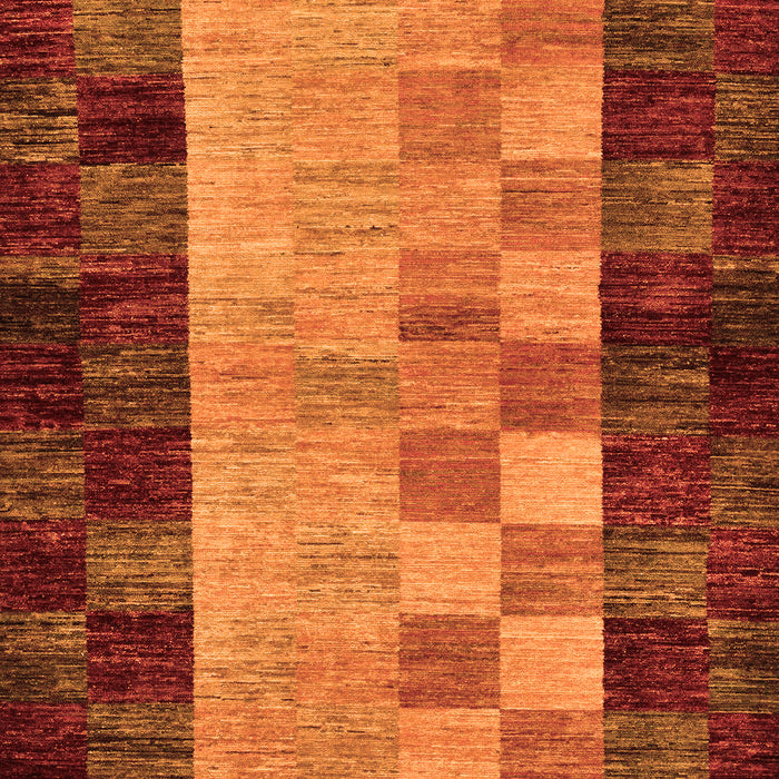 Machine Washable Abstract Orange Modern Area Rugs, wshabs66org