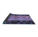 Sideview of Abstract Blue Modern Rug, abs66blu