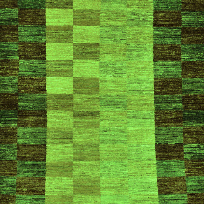 Square Abstract Green Modern Rug, abs66grn