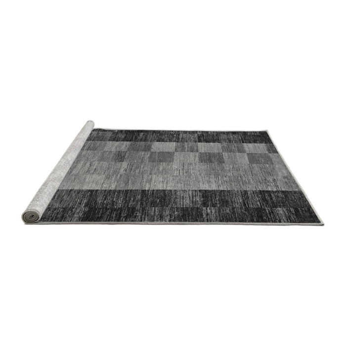 Sideview of Machine Washable Abstract Gray Modern Rug, wshabs66gry