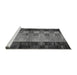 Sideview of Machine Washable Abstract Gray Modern Rug, wshabs66gry