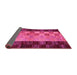 Sideview of Abstract Pink Modern Rug, abs66pnk