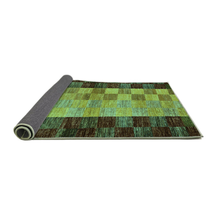 Sideview of Abstract Turquoise Modern Rug, abs66turq