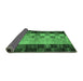 Sideview of Abstract Emerald Green Modern Rug, abs66emgrn