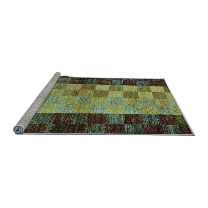 Sideview of Machine Washable Abstract Light Blue Modern Rug, wshabs66lblu
