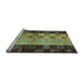 Sideview of Machine Washable Abstract Light Blue Modern Rug, wshabs66lblu