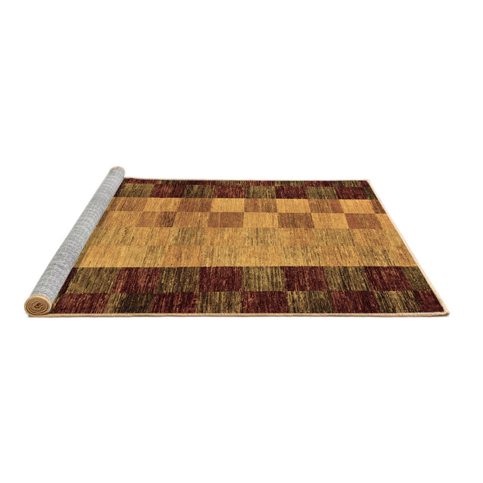 Sideview of Machine Washable Abstract Brown Modern Rug, wshabs66brn