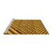 Sideview of Machine Washable Abstract Deep Yellow Rug, wshabs67