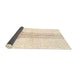 Sideview of Abstract Vanilla Gold Solid Rug, abs670