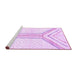 Sideview of Machine Washable Solid Purple Modern Area Rugs, wshabs670pur