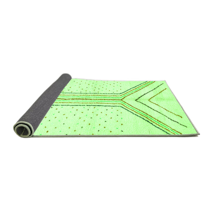 Sideview of Solid Green Modern Rug, abs670grn