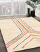 Abstract Vanilla Gold Solid Rug in Family Room, abs670