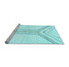 Sideview of Machine Washable Solid Light Blue Modern Rug, wshabs670lblu