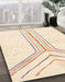 Machine Washable Abstract Vanilla Gold Rug in a Family Room, wshabs670