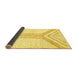 Sideview of Solid Yellow Modern Rug, abs670yw