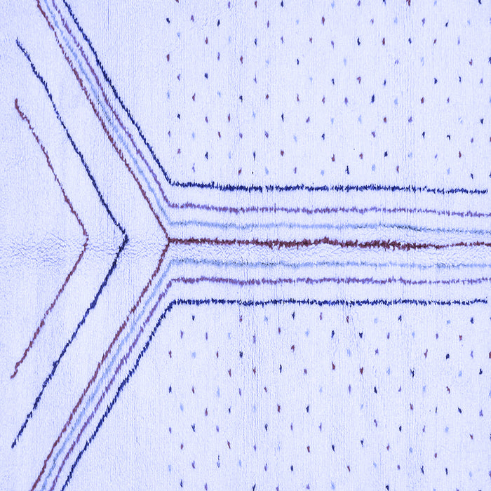 Square Machine Washable Solid Blue Modern Rug, wshabs670blu