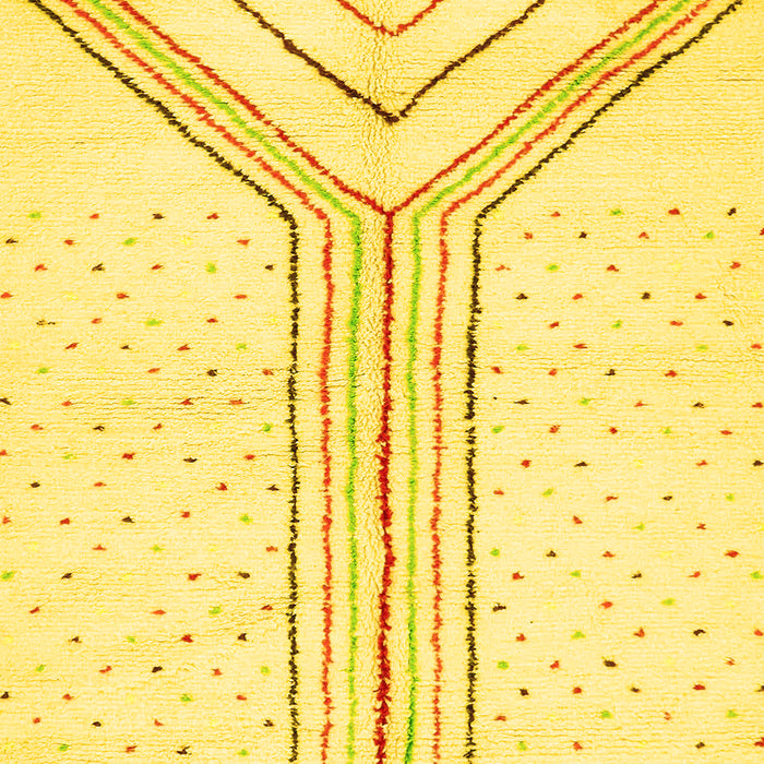 Machine Washable Solid Yellow Modern Rug, wshabs670yw