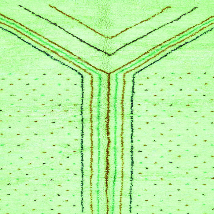 Square Machine Washable Solid Green Modern Area Rugs, wshabs670grn