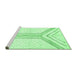 Sideview of Machine Washable Solid Emerald Green Modern Area Rugs, wshabs670emgrn