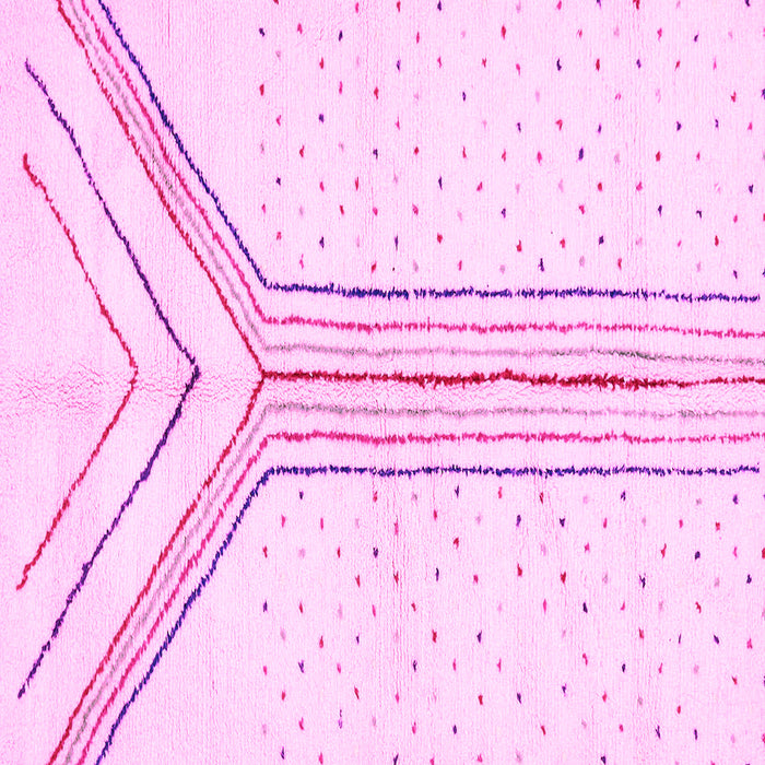 Square Solid Pink Modern Rug, abs670pnk