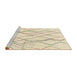 Sideview of Machine Washable Abstract Brown Sugar Brown Rug, wshabs671