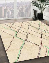 Abstract Brown Solid Rug, abs671