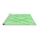 Sideview of Machine Washable Solid Emerald Green Modern Area Rugs, wshabs671emgrn