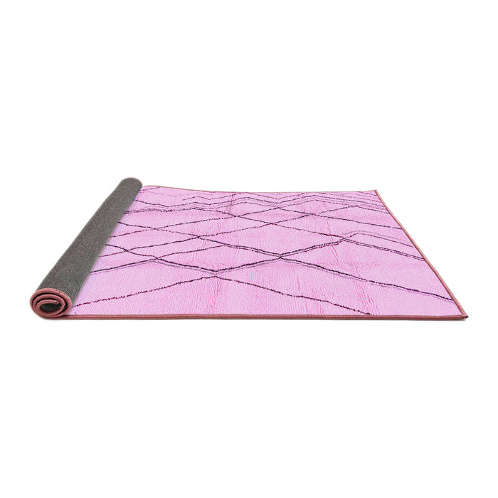 Sideview of Solid Pink Modern Rug, abs671pnk