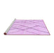 Sideview of Machine Washable Solid Purple Modern Area Rugs, wshabs671pur