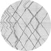 Round Solid Gray Modern Rug, abs671gry