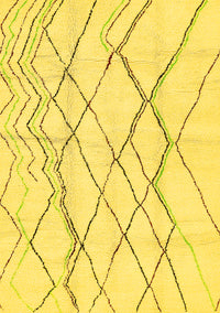 Solid Yellow Modern Rug, abs671yw