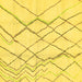 Square Solid Yellow Modern Rug, abs671yw