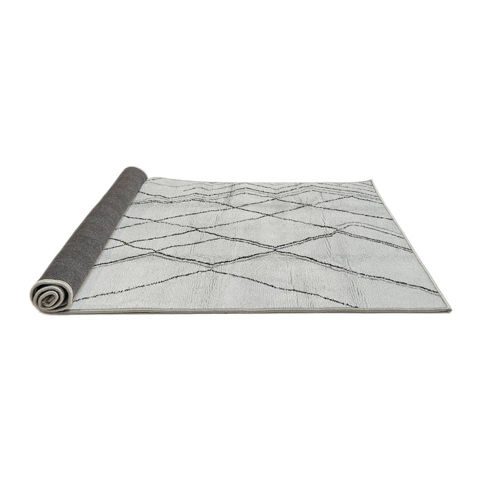 Sideview of Solid Gray Modern Rug, abs671gry