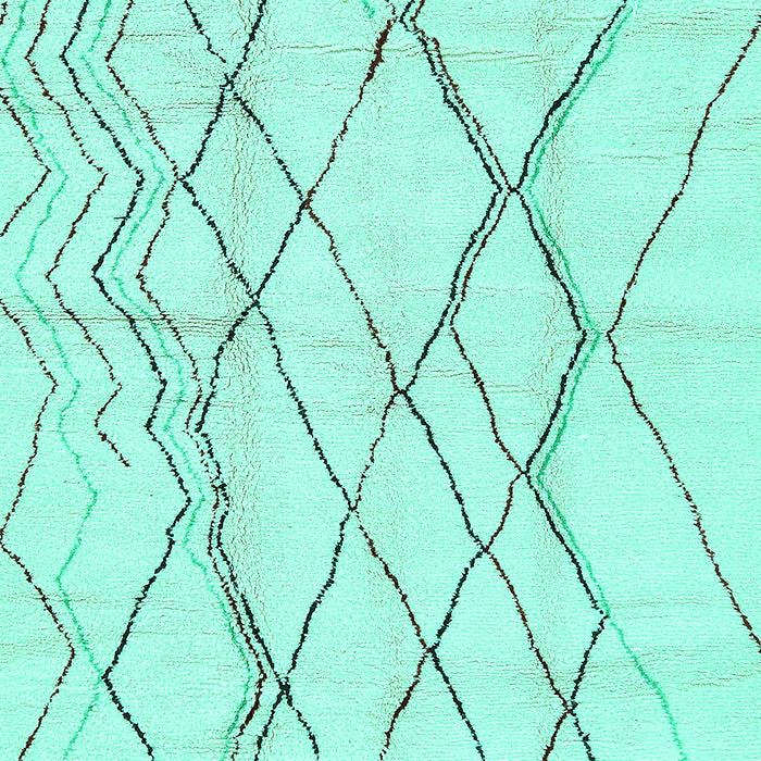 Solid Turquoise Modern Rug, abs671turq