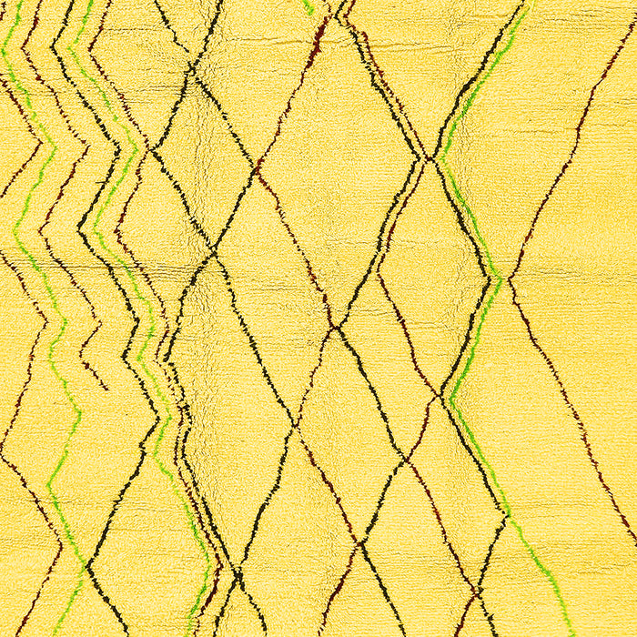 Machine Washable Solid Yellow Modern Rug, wshabs671yw