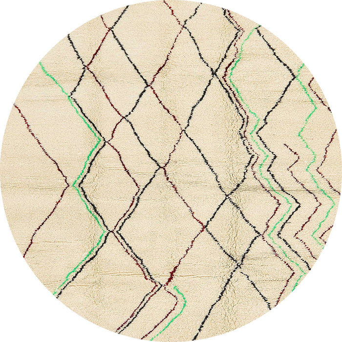 Round Machine Washable Abstract Brown Sugar Brown Rug, wshabs671