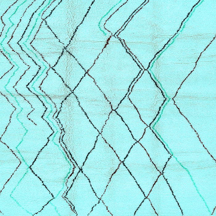 Square Solid Light Blue Modern Rug, abs671lblu