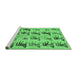 Sideview of Machine Washable Abstract Emerald Green Modern Area Rugs, wshabs672emgrn