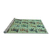 Sideview of Machine Washable Abstract Light Blue Modern Rug, wshabs672lblu