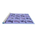 Sideview of Machine Washable Abstract Blue Modern Rug, wshabs672blu