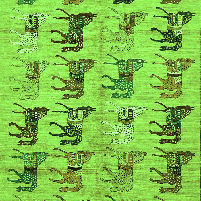 Abstract Green Modern Rug, abs672grn