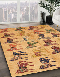 Abstract Sedona Brown Modern Rug, abs672