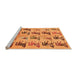 Sideview of Machine Washable Abstract Orange Modern Area Rugs, wshabs672org