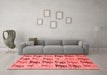 Modern Red Washable Rugs