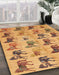 Abstract Sedona Brown Modern Rug in Family Room, abs672