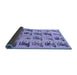 Sideview of Abstract Blue Modern Rug, abs672blu