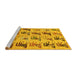 Sideview of Machine Washable Abstract Yellow Modern Rug, wshabs672yw