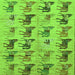 Square Abstract Green Modern Rug, abs672grn